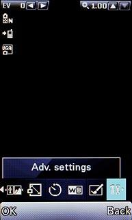 Scroll to Adv. settings and press the Navigation key.