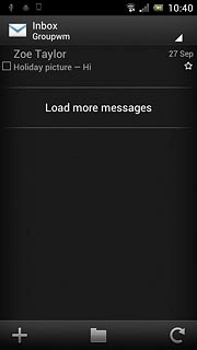 Press the required email message to read it.