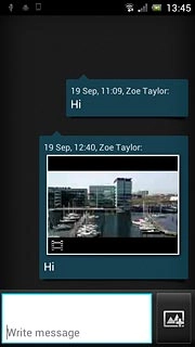Press and hold the required picture message until a pop-up menu is displayed.