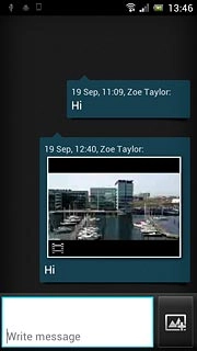 Press and hold the required picture message until a pop-up menu is displayed.