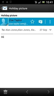 Press the reply icon.Write your email message.