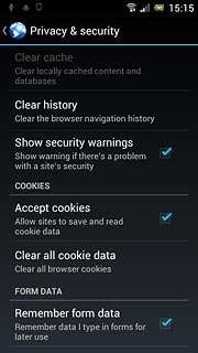 Press Clear all cookie data.
