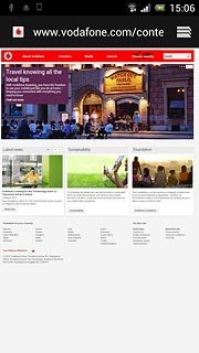 Press the address bar at the top of the display.