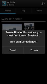If required, press Turn on to turn on Bluetooth.Your phone now searches for devices and after a moment, a list of Bluetooth devices within range is displayed.
