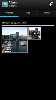 Press and hold the required picture or the required video clip to select it.