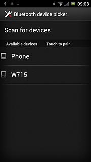 Press the required Bluetooth device.The file is sent.