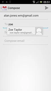 Key in the first letters of the required contact.Matching contacts are displayed.Press the required contact.