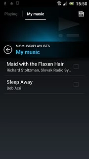 Press the required audio files to add them to the playlist.