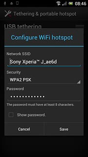 Press the drop down list below Security.