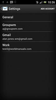 Press the required email account.