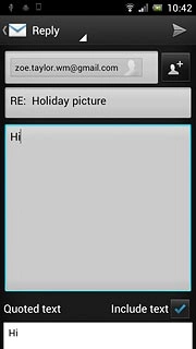 Press the send icon.
