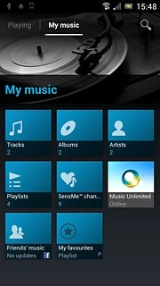 Press the My music tab.