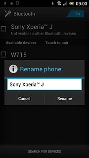 Key in the required name and press Rename.