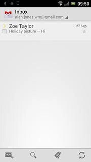 Press the new email message icon.