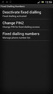 Press Fixed dialling numbers.