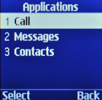 Scroll to Call and press OK.
