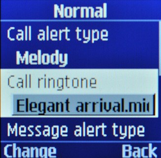 Scroll to Call ringtone and press OK.