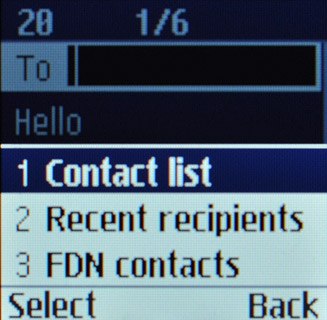Scroll to Contact list and press OK.