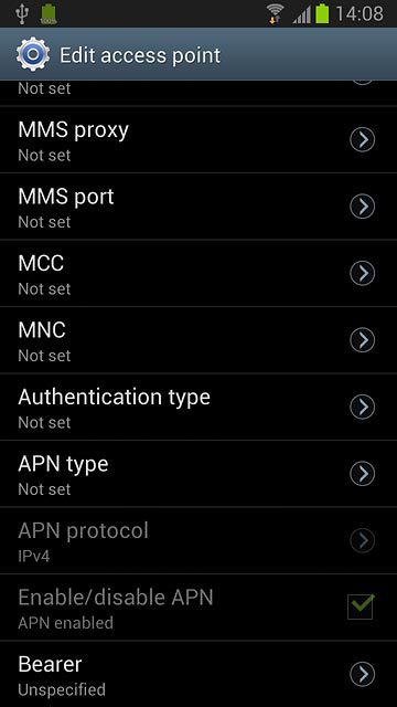 Press MMS port.
