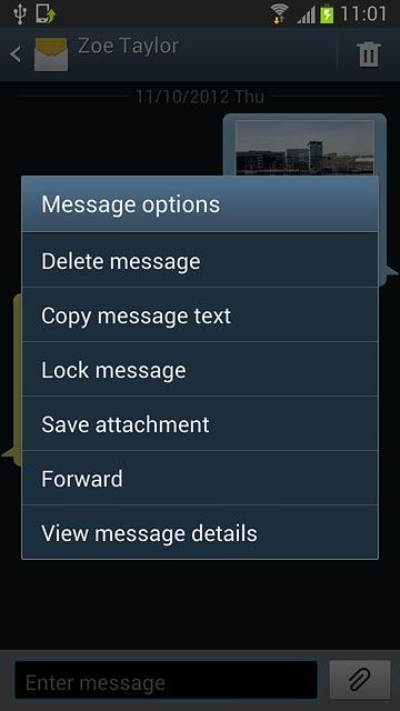 Press Delete message.
