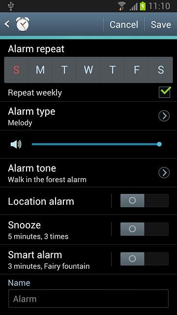 Press Alarm tone.