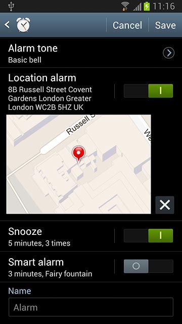 If you turn on snooze:Press Snooze.