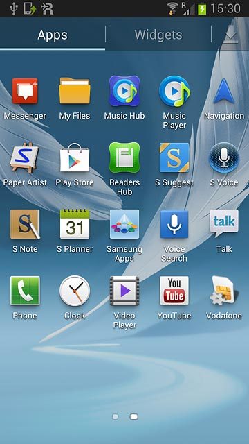 Press Samsung Apps.