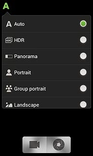 Press the required setting.