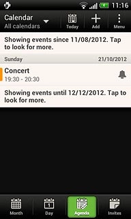 Press the required appointment to view the appointment details.