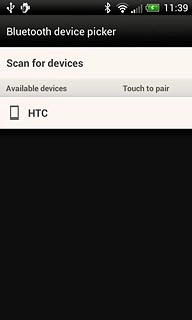 Press the required Bluetooth device.The file is sent.