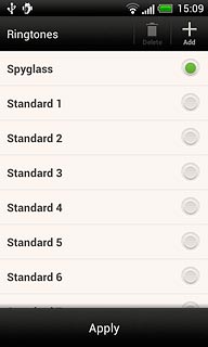 Press the different ring tones to listen to them.