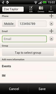 Press Email and key in the required email address.