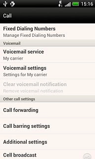 Press Voicemail settings.