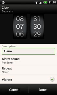 Press Alarm sound.