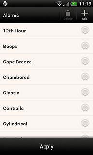 Press the different alarm tones to listen to them.
