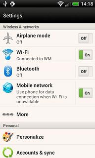 Press Mobile network.