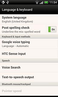 Press HTC Sense Input.