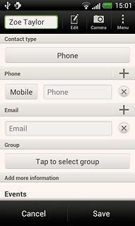 Press the field below Contact type.