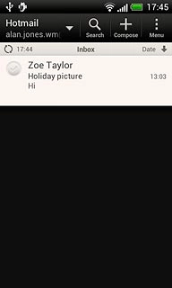 Press the name of the email account.