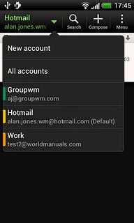 Press the required email account.