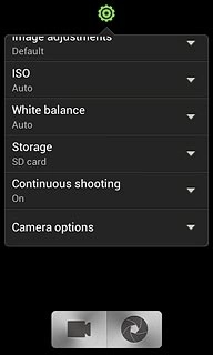 Press Camera options.