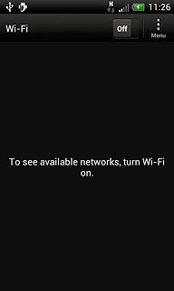 Press the field next to Wi-Fi to select On or Off.