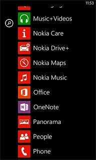Slide your finger left on the display.Press Phone.