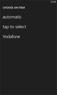 Press the required network.Your display will tell you if you have access to the network you've chosen.