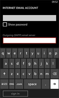 Press the field below Outgoing (SMTP) email server and key in mail.vodafone.ie