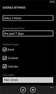 Press the confirm icon.