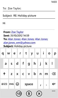 Press the send icon.