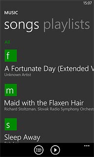 Press the required audio file.