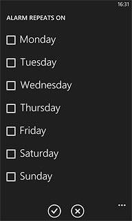 Press the required days to select them.