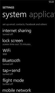 Press mobile network.